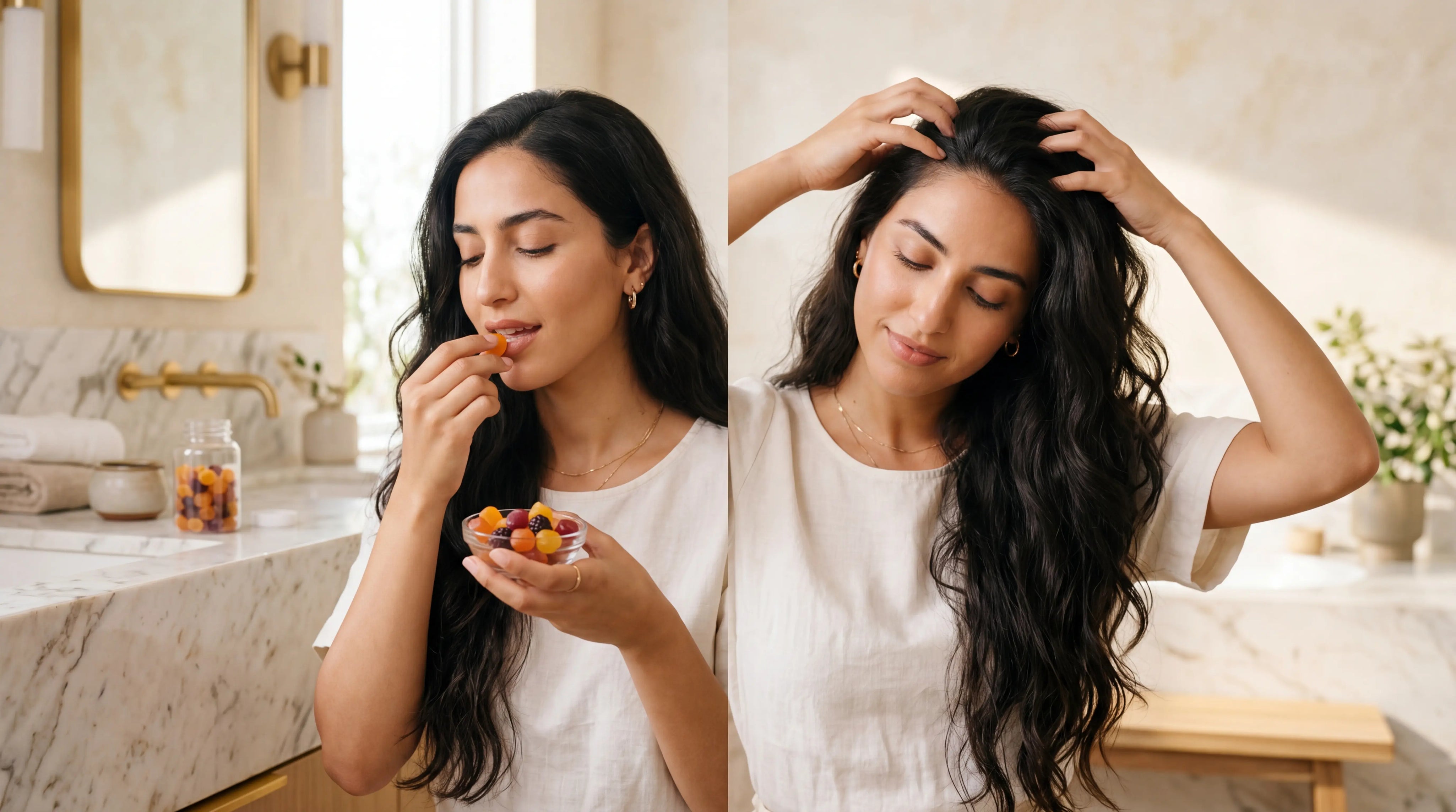 routine repousse cheveux 