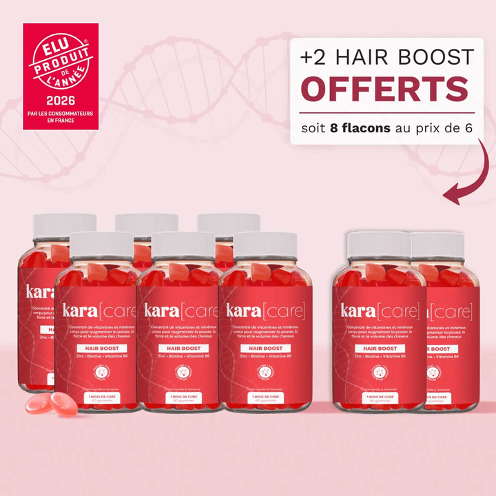 Karacare Hair Boost - cure pousse cheveux aux gummies framboise